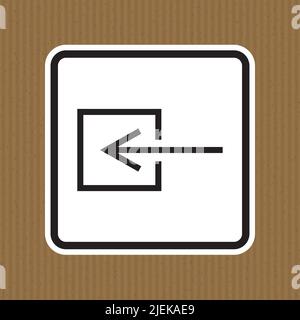 Input Entrance Non-Electrical Symbol Sign, Vector Illustration, Isolate On White Background Label. EPS10 Stock Vector