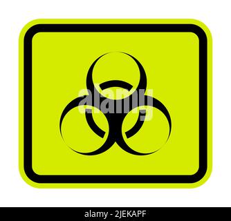Beware Biological Hazard Symbol Isolate On White Background,Vector Illustration EPS.10 Stock Vector