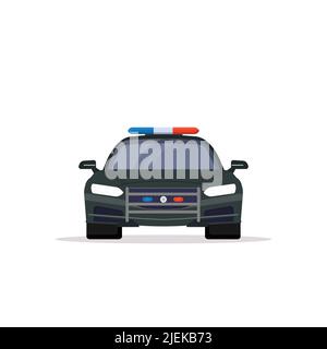 Front view police car Stock Vector