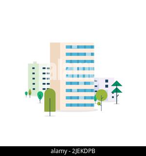 Modern buildings block Stock Vector