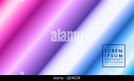 Diagonal tube illustration with neon color gradient. Abstract background design template. Stock Vector