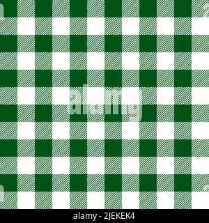 Plaid fabric textile green textured horizontal abstract background wallpaper backdrop pattern seamless vector illustration Stock Vector