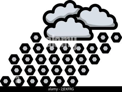 Hail Icon. Editable Bold Outline With Color Fill Design. Vector Illustration. Stock Vector