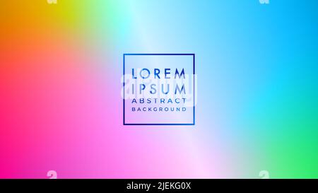 Smooth rainbow gradient. Multicolor background design template. Stock Vector