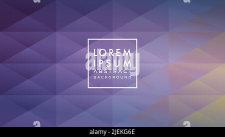 Vector illustration of tile rectangular triangle pattern. Soft purple violet color gradient. Multicolor abstract geometric background design template. Stock Vector