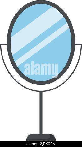 Small mirror for girl bedroom semi flat color vector object Stock Vector