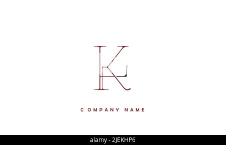 LK, KL Abstract Letters Logo Monogram Stock Vector