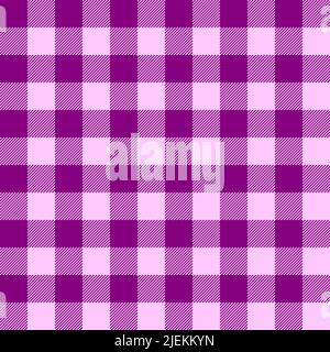 Plaid tartan fabric textile purple horizontal abstract background textured wallpaper backdrop pattern seamless vector illustration Stock Vector