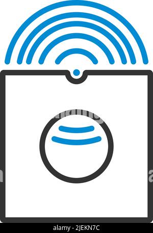 Vinyl Record In Envelope Icon. Editable Bold Outline With Color Fill Design. Vector Illustration. Stock Vector