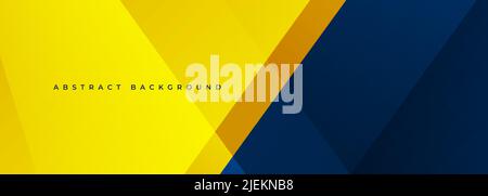 Abstract modern blue and yellow wide sporty background with geometric  shapes. Dark blue and yellow abstract sports banner. Vector illustration  Stock Vector Image & Art - Alamy