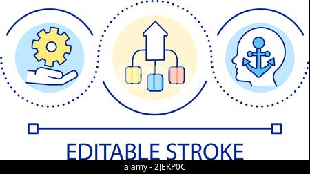 Adopt well organized process loop concept icon Stock Vector
