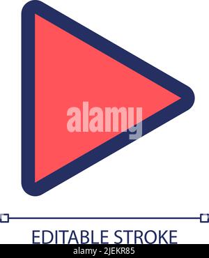 Play button RGB color ui icon Stock Vector