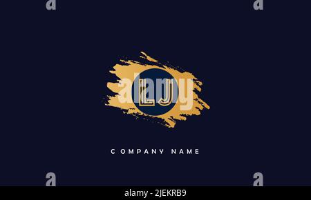 LJ, JL Abstract Letters Logo Monogram Stock Vector