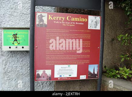 Kerry Camino Tourist Information in Tralee Stock Photo