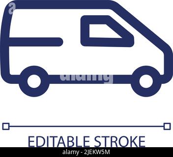 Delivery van RGB color ui icon Stock Vector