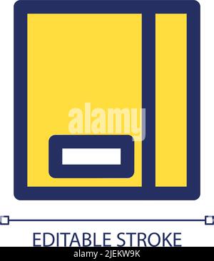 Parcel yellow RGB color ui icon Stock Vector