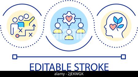 Healthy work environment loop concept icon Stock Vector