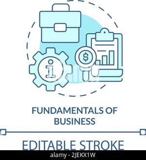 Fundamentals of business turquoise concept icon Stock Vector