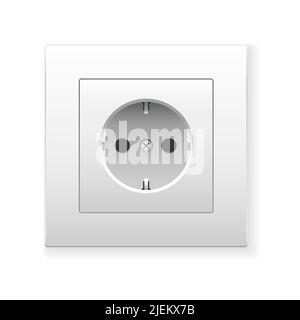 Power white socket Stock Vector