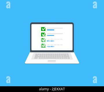 Laptop computer for marketing data analysis, analitics, business concept logo design. Corporate business team collaboration concept, investment. Stock Vector