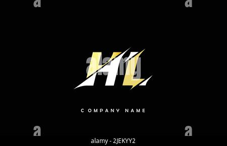 LH, HL Abstract Letters Logo Monogram Stock Vector