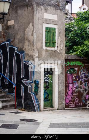 Street in Radunica, a historic and charming downtown neighbourhood, Split, Croatia Stock Photo