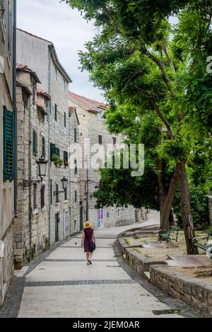 Street in Radunica, a historic and charming downtown neighbourhood, Split, Croatia Stock Photo