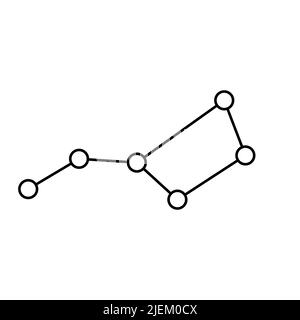 Constellation Ursa Major icon. Black icon of Constellation Ursa Major. Vector illustration. Stock Vector