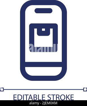 Parcel tracking app RGB color ui icon Stock Vector
