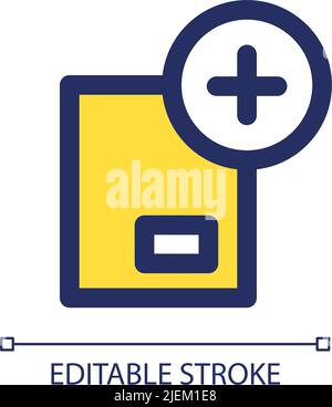 Add to parcel RGB color ui icon Stock Vector