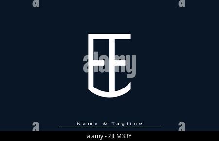 Alphabet letters Initials Monogram logo EE Stock Vector