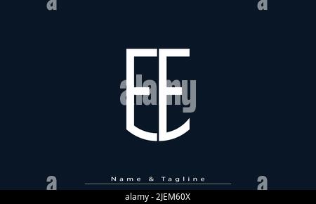 Alphabet letters Initials Monogram logo EE Stock Vector