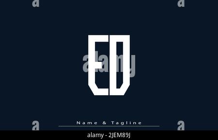 Alphabet letters Initials Monogram logo ED , DE Stock Vector