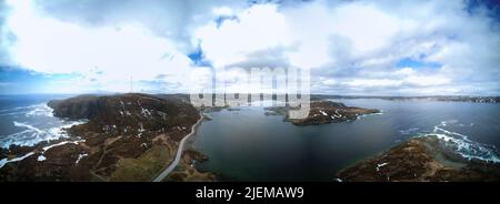 The settlement of St. Anthony in Northern Newfoundland Stock Photo