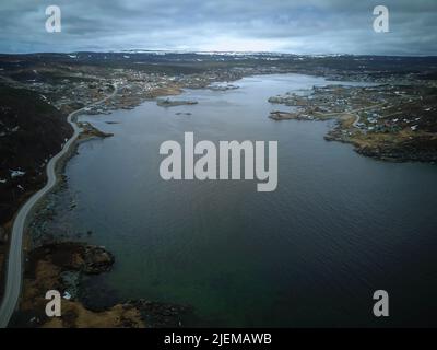 The settlement of St. Anthony in Northern Newfoundland Stock Photo