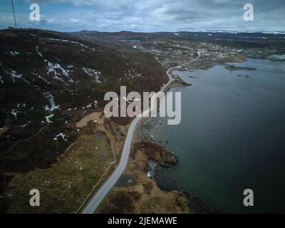 The settlement of St. Anthony in Northern Newfoundland Stock Photo