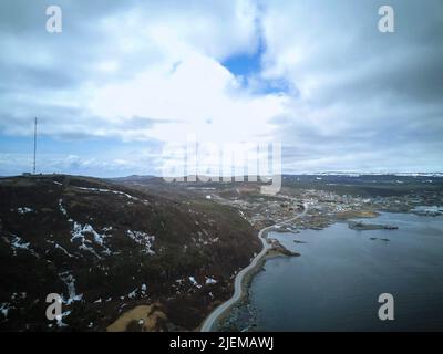 The settlement of St. Anthony in Northern Newfoundland Stock Photo