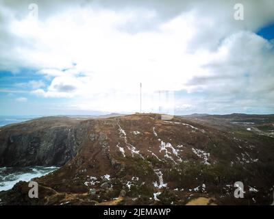 Drone photos showing the landscape of St Anthonys Newfoundland Stock Photo