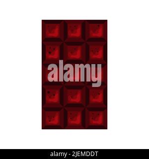 Chocolate bar isolated on white background Stock Vector