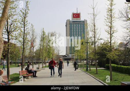 Istanbul, Turkey: The Gezi Park on Taksim Square. Europe. Stock Photo