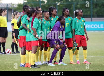 Team Cameroon poses before the Women's Friendly football match between France and Cameroon on June 25, 2022 at Stade Pierre Brisson in Beauvais, France - Photo Jean Catuffe / DPPI Stock Photo