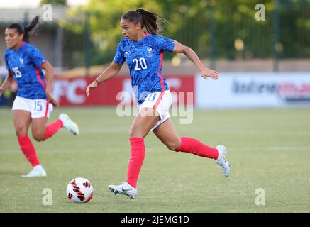 Delphine Cascarino of France during the Women's Friendly football match between France and Cameroon on June 25, 2022 at Stade Pierre Brisson in Beauvais, France - Photo Jean Catuffe / DPPI Stock Photo