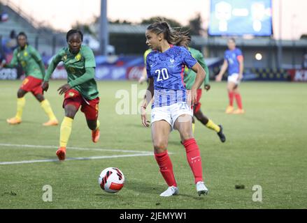 Delphine Cascarino of France during the Women's Friendly football match between France and Cameroon on June 25, 2022 at Stade Pierre Brisson in Beauvais, France - Photo: Jean Catuffe/DPPI/LiveMedia Stock Photo