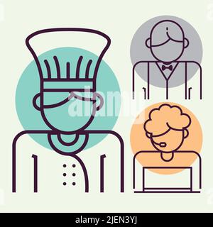 set of male professions Stock Vector