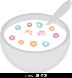 cereal with milk Stock Vector