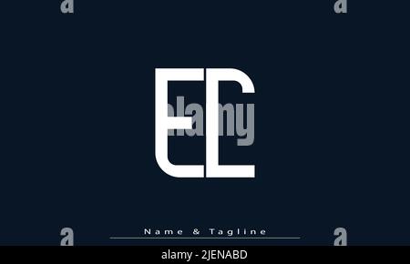 Alphabet letters Initials Monogram logo EC , CE Stock Vector