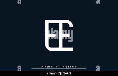 Alphabet letters Initials Monogram logo EE Stock Vector