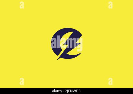 Power vector symbol. Electric lightning bold logotype isolated on white background for electric power icon, poster, t shirt. Stock Vector
