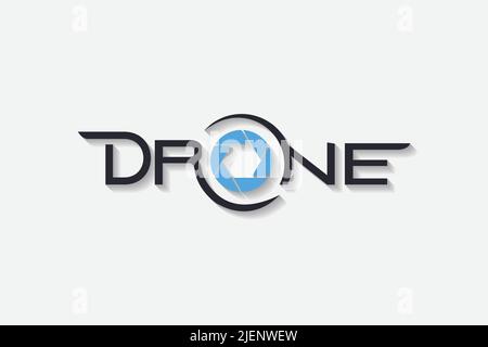 Drone logo design concept template Stock Vector