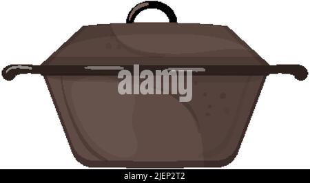 pan iron skillet cartoon vector illustration Stock Vector